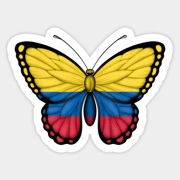 Colombian Flag Butterfly Sticker by jeffbartels